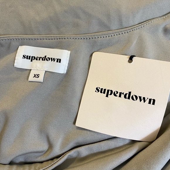 Superdown Eria Maxi Dress One Shoulder with Cutout in Light Grey Size XS - Picture 6 of 8